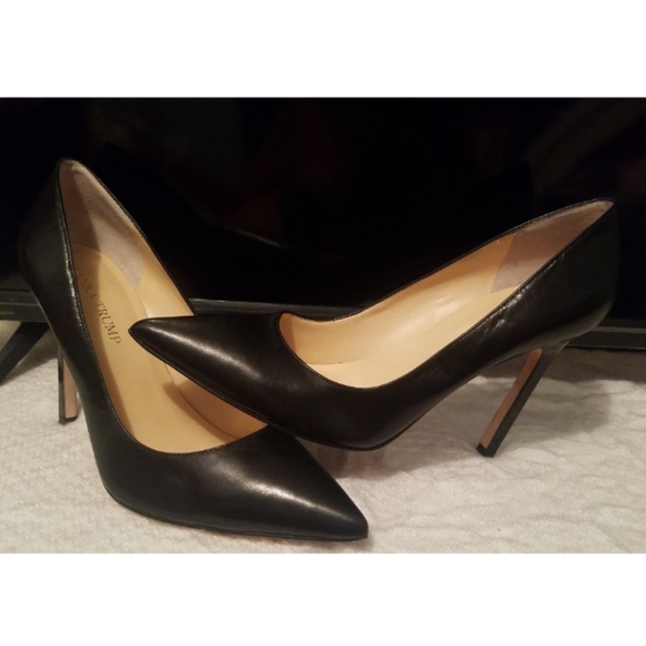 Ivanka Trump Shoes - Ivanka Trump Carra Black Leather Heels Size 8.5
